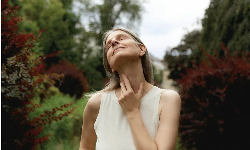 Woman enjoying nature